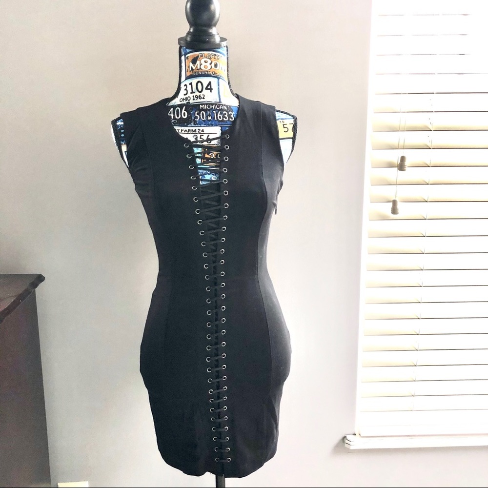 Bebe lace up dress